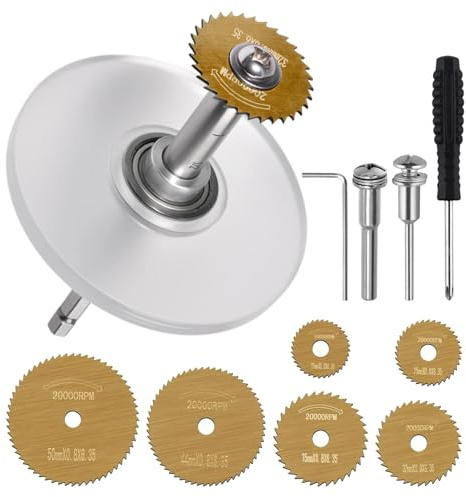 SPEEDWOX Inside Pipe Cutter for PVC, ABS, Plastic Pipes with 6 Saw Blades, Guide Disk & 1/4 Hex Shank - Internal Plastic ABS Pipe Cutter Plumbing Inside Cutter for Copper, Aluminum, Board Cutting