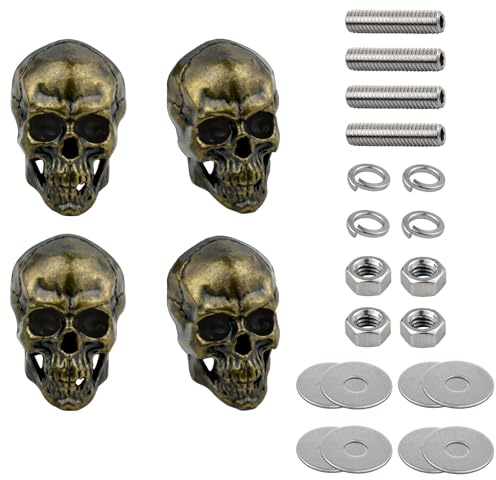 Padaodao Car Licence Plate Screws, 4 Pcs Anti-Theft Plate Bolts and Screws for Car Truck Motorcycle, Bronze