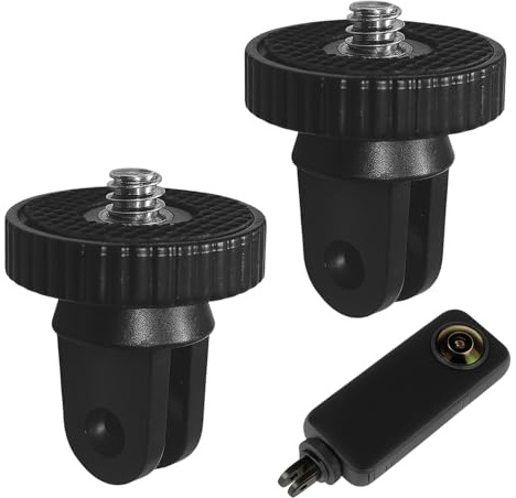 2 Stück GoPro Stativ Adapter 1/4 Zoll Aluminium Kamera Halterung – Go Pro Halterung, Stativgewinde Zubehör, Robuster GoPro Adapter für Action-Kameras und Fotografie