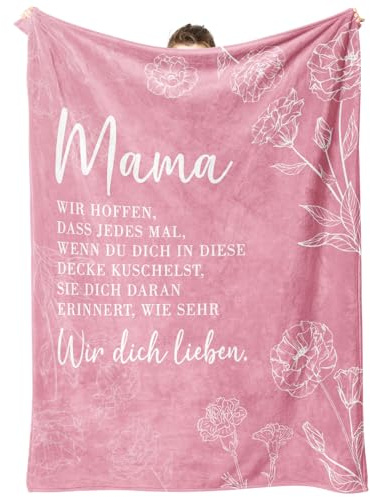 SteadStyle Geburtstagsgeschenk für Mama, Mama Geschenk Kuscheldecke, Rosa | Geschenke für Mama von Tochter Sohn, Weihnachten Muttertagsgeschenke für Mutter