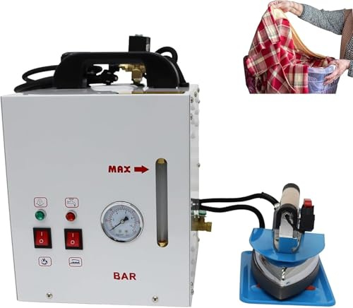 GYQSSD Professional Steam Iron Generator Ironing Station, Industrial Stainless Steel Steam Boiler, 4L Water Tank, Water Shortage Alarm, and Visual Pressure Display for Clothing Stores
