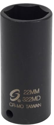 Sunex 322md 3/8-Inch Drive 22-Mm Deep Impact Socket