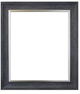FRAMES BY POST Scandi Vintage Charcoal Grey Picture Photo Frame A2 (Plastic Glass)