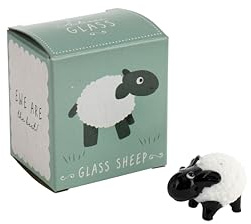 CGB Giftware Miniature Glass Sheep Ornament in Gift Box | HD359