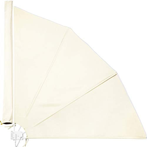 TecTake Toldo Lateral para balcón, Protección Visual y Solar, Repele el Agua y la Suciedad para Exterior (Beige)