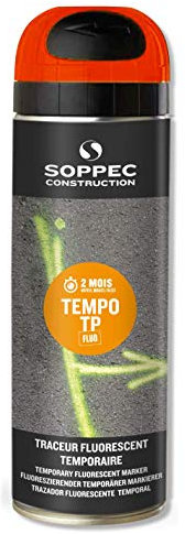 TRACEUR DE CHANTIER SOPPEC ORANGE FLUO TEMPORAIRE 2-8 SEMAINES - 141616
