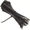 EXCALIBUR - 100 Pack - Heavy Duty Black Cable Tie Zip Ties Nylon Plastic (100mm x 2.5mm)