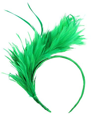 DAIFINEY Haarschmuck Kopfschmuck Feder Mode Haarbänder Haarspangen haarreif Kopfbedeckungen Blumenkranz Braut Kopfschmuck Schleier Kranz Schleier Hochzeit Haarschmuck Grün/Green