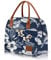 Moyad Kühltasche Klein Leicht Lunch Tasche Isoliertasche zur Arbeit Schule Lunchbag Faltbar Wasserdicht Reißverschluss 12L Blumen Navy