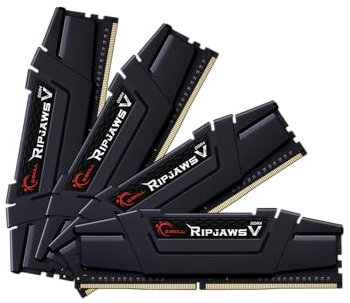 G.SKILL Ripjaws V Series (Intel XMP) DDR4 RAM 128GB (4x32GB) 3600MT/s CL18-22-22-42 1.35V Desktop Computer Memory UDIMM - Black (F4-3600C18Q-128GVK)