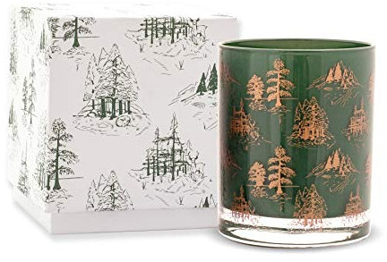Paddywax Cypress & Fir Holiday Artisan Hand-Poured Scented Candle, 7-Ounce, Green