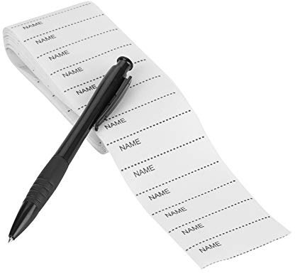 Weißes gewebtes Kleidungsetikett, gewebtes Namensschild, Kleidungsetikett, beschreibbar, weißes Namensetikett, 200 Stück, Kleidungsbeschriftung, Nähen oder Eisen