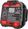 Taiss Tester di Presa con LED display di tensione,circuiti elettrici 48-250V Tester di uscita Presa di corrente Circuito elettrico/RCD,CAT II 300V TA106D