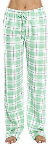 Damen Flanell Pyjamahose Buffalo Plaid Kariert PJ Pants Lounge Nacht Nachtwäsche Pyjamahose Gr. XL, grün