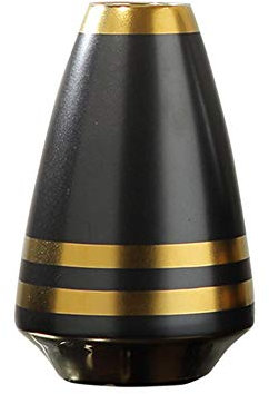 Schwarzgold Finish Keramik Blumenvase Home Decor Vase und Tischdekoration Vase für Freunde und Familie, Weihnachten, Hochzeit, Brautdusche,S