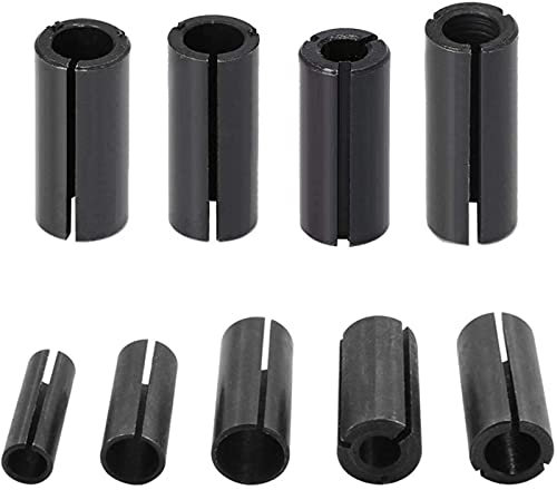 Gravur Bit 9 Stück Reduzierhülse Fräser, Fräser Bits, Fräser Chuck Collet Adapter Spannzangenadapter Holzbearbeitung Router Bit Chuck Spannzange Adapter, Spannzange für Bakelit Fräsmaschinenteile