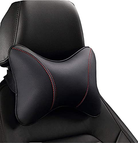 YUNNUO Autositz Nackenkissen, Autositz Kopfkissen,Auto Nackenkissen zur Linderung von Nackenschmerzen und Nackenstütze (Schwarz) (A)