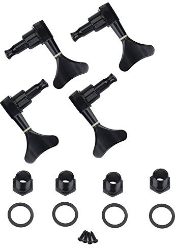 SUNGOOYUE 2L 2R Schwarz Geschlossene Bassstimmwirbel, Zinklegierung Mechaniken Saitenstimmer Stimmwirbel f¨¹r E-Bass,Sonstiges Zubeh?r f¨¹r Streichinstrumente
