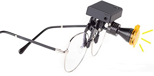 BONEW Scheinwerfer, kabelloser Scheinwerfer für Den~tal Me~dical Fernglaslupen mit optischem Filter zum Anklippen + Stoffaufbewahrung (5)