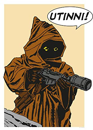 Komar Star Wars Classic Comic Quote Java - Größe: 50 x 70 cm, Wandbild, Poster, Kunstdruck (ohne Rahmen)