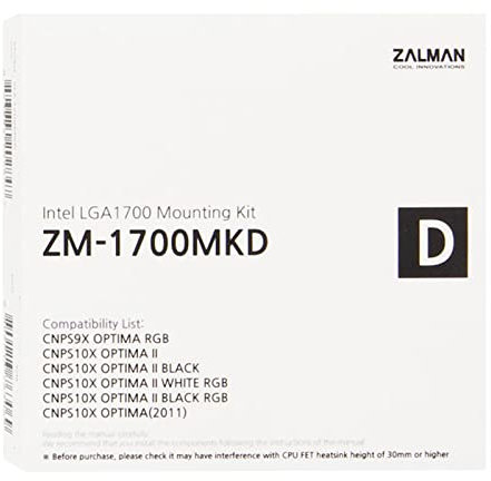 Zalman ZM-1700MKD - Intel LGA 1700 Mounting Kit