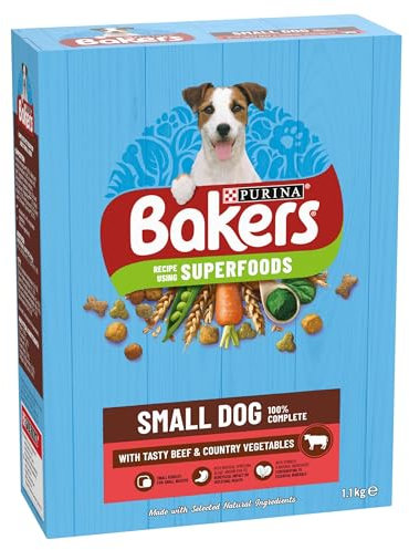 BAKERS Small Dog Beef Dry Dog Food 1.1kg (Pack of 5)