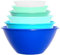 Youngever Lot d 6 Grands Bols en Plastique de 3L, Bols Mélangeurs, Bols Saladiers, 3.5L 2.4L 1.5L 1L 650ML 350ML (Coastal)