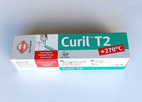 Mastic d'étanchéité liquide Curil T2 - 70 ml - Non durcissant - Résistant à la chaleur de -55 °C à + 250 °C