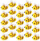 Kisangel Filzbienen für Handwerk Wolle Filz Plüschbällchen Biene DIY Craft Schmuck Accessoire 25 Pcs