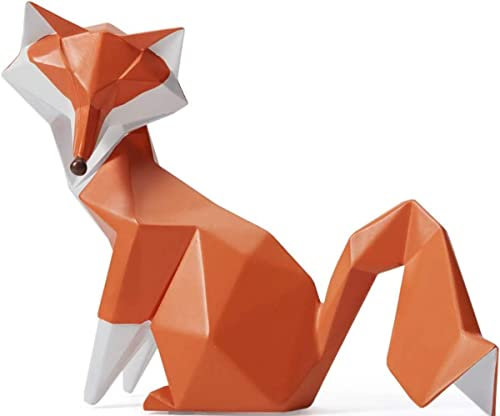 Harz Abstrakte Tier Skulptur,Vintage Fuchs Statue Ornament Geometrische Tier Figuren Sammeln Figurine Handwerk Kunst Nordisch Wohnkultur Skulptur 2,20 * 16cm