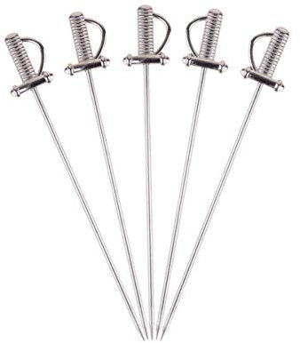 5 unidades de palillos de cóctel de acero inoxidable palillos de dientes/Brochetas de frutas Aperitivos en forma de espada palillos de dientes/Reutilizables palitos de decorar palitos de bebida