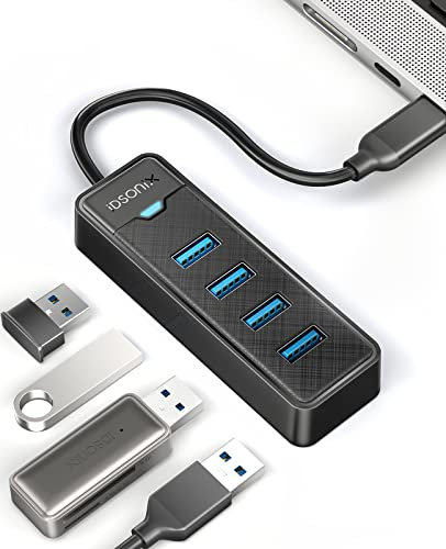 USB C Hub 3.0, iDsonix 4-Port USB-C Hub 3.0 for Laptop, Portable Travel USB Hub 3.0 with LED Indicator for MacBook, Mac Pro/Mini, iMac,Linux, Windows, Mac OS, LinuxFlash Drive, HDD