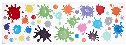 GORGECRAFT 1 Hoja de Pegatinas de Pared con Salpicaduras de Pintura, Pegatinas de Pared Creativas con Salpicaduras de Acuarela, Adorno de Manchas de PVC Multicolor Divertido para Sala de Arte, Aula