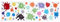 GORGECRAFT 1 Sheet Paint Splatter Wall Stickers Creative Watercolor Splash Wall Decals Funny Multicolor Pvc Stain Ornament for Art Room Classroom Bedroom Living Room Home Decorations