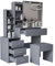 Blisswood Led Dressing Table With Lights, Mirror & Stool, Vanity Makeup Table, 4 Drawer 3 Shelves Storage Unit Cosmetic Bedroom Dresser Make Up Desk Stool For Bedroom Furniture (Grey)