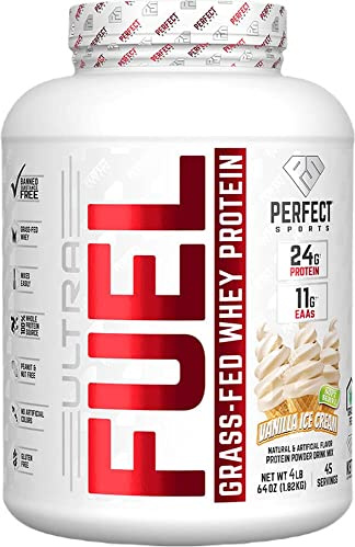 Perfect Sports Ultra Fuel Grass-Fed Whey Protein (4lbs) Vanilla Ice Cream - Proteins - Whey Protein Concentrate