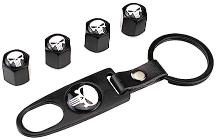4 Stück Skelette Metall Ventilkappen Auto Personalisiert Staubkappen Für Auto Motorräder Fahrrad,Weiß