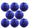 Ruidee 8 Stück Papier Wabenbälle 20cm Honeycomb Balls Pompons aus Seidenpapier Wabenpapier Papierkugeln Hängende Dekoration für Party Hochzeit Geburtstag (8in/Sapphire Blue)