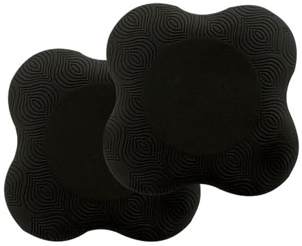2 ginocchiere da yoga, antiscivolo, per yoga, per esercizi di pilates e fitness (nero)