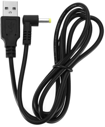 DC Charger USB Charging Cable 4mm Round DC Power Cable Compatible with Panasonic Camcorder HC-V/HC-VX/HC-W/HC-WX K2GHYYS00002 Black