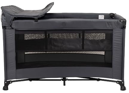 Novi Baby® Kiki Luxe - Reisebett ab der Geburt bis zu 15 kg, inklusive Transporttasche, inklusive Wickelauflage, inklusive Bodenerhöher, Campingbett, Zusammenklappbar, Babybett