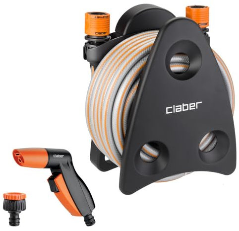 Claber Mini-set Utility, kit supporto con tubo, raccordi e pistola due getti per irrigazione