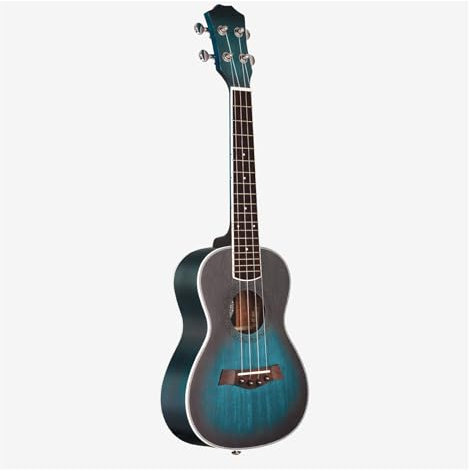 23-Zoll-Ukulele Aus Blauem Mahagoni Mit Farbverlauf, 4-saitige Ukulele, Kleines Gitarreninstrument Für Musikanfänger Ukulele Einsteiger Kit