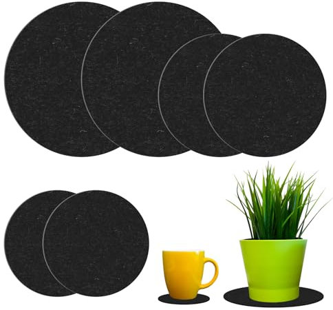 6 Stück 3 Größen wendbar Pflanzenmatten,Pflanzen-Untersetzer für Gartenarbeit Blumentopf Pflanzen zubehör Indoor,Rund Blumen Untersetzer für Innen und Außenpflanzen