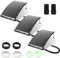 Herrselsam Poolheizung Solar 3 Sets, Solarheizung Pool 113 x 69 x 35 cm, Sonnenkollektor Pool Anschluss Ø 32-40mm, Höhenverstellbar Pool Heizungen Solar für Schwimmbad, Gartendusche
