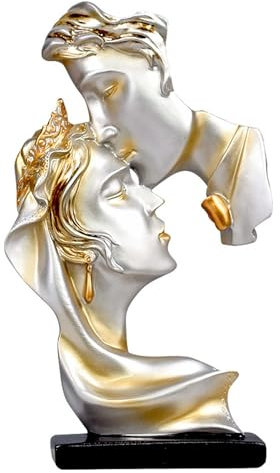 Moaobooh Skulptur Deko, Deko Wohnzimmer Modern Harz Skulptur Stabile Platzierung Geeignet FüR Die Dekoration Von Wohnzimmer, Bar, Zimmer, BüRo (Goldgelb)