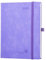 POPRUN Kalender 2025 Buchkalender Softcover mit PU-Leder, ca. A5 (22 x 16,5 cm) - Terminplaner, Wochenplaner Notizbuch (Jan.2025-Dez.2025) mit 100 GSM Papier - Flieder
