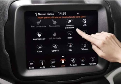 Navi Displayschutzfolie Für Jeep Für Renegade Für Uconnect 2018 2019 Navigation Gehärtetem Glas Screen Protector Film Navi Schutzfolie