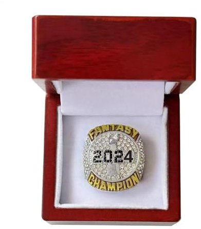 2024 Fantasy Football Championship Ring Replica Rugby Jahresmeister Ringe Fanatismus Fans Sammlung Geschenk Souvenirs Büro Hause Showroom Ornamente Silber,11#