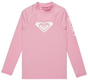 Roxy Long Sleeve UPF 50 Rash Vest WHOLE HEARTED LS Girls Pink 8/S